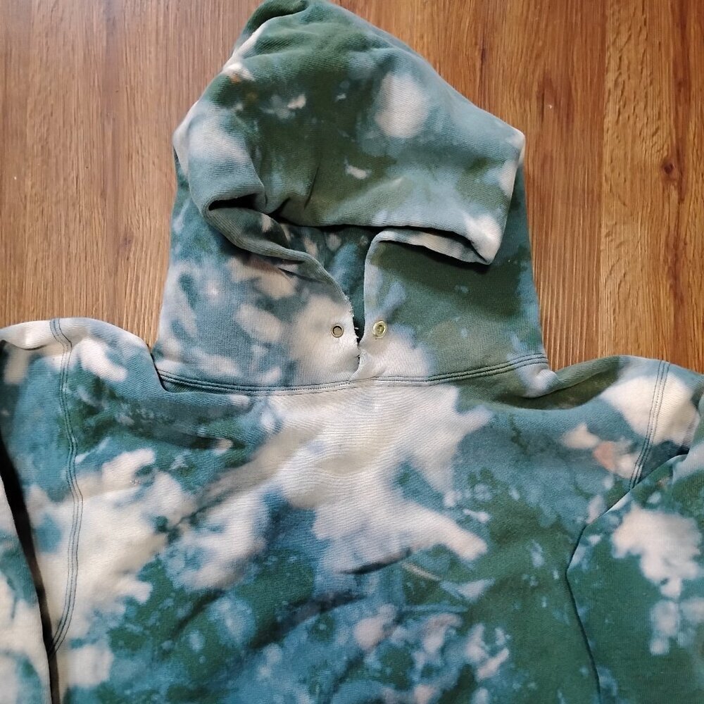 Vintage Champion Reverse Weave Tie Dye Hoodie Sweatshirt